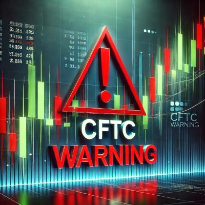CFTC - Warnung
rotes Warnsymbol vor einem Kerzenchart
