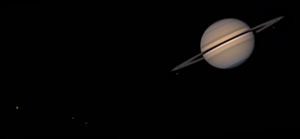 Here is a photo of Saturn that I took yesterday morning with my telescope